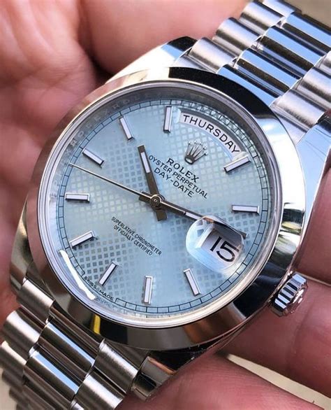 rolex hellblau|Rolex daytime wear.